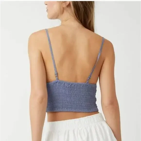 NWT Free People Amina Bralette - Blue Granite - Size Small - Brand New! - Picture 3 of 4